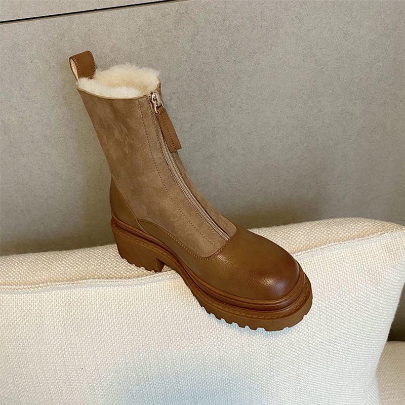 Bota Ankle com Zíper Frontal, Estilo Influencer – Nova Coleção