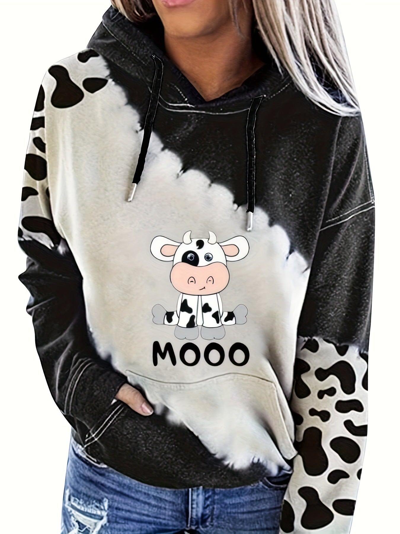 Hoodie Feminino Casual Streetwear com Estampa 3D