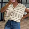cardigan de tricô decote V