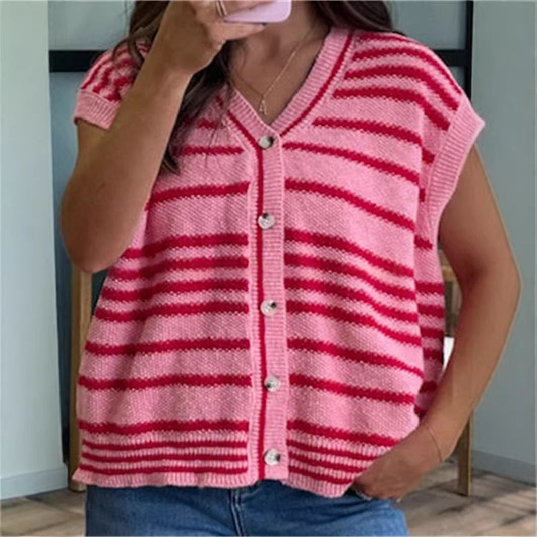 cardigan de tricô decote V