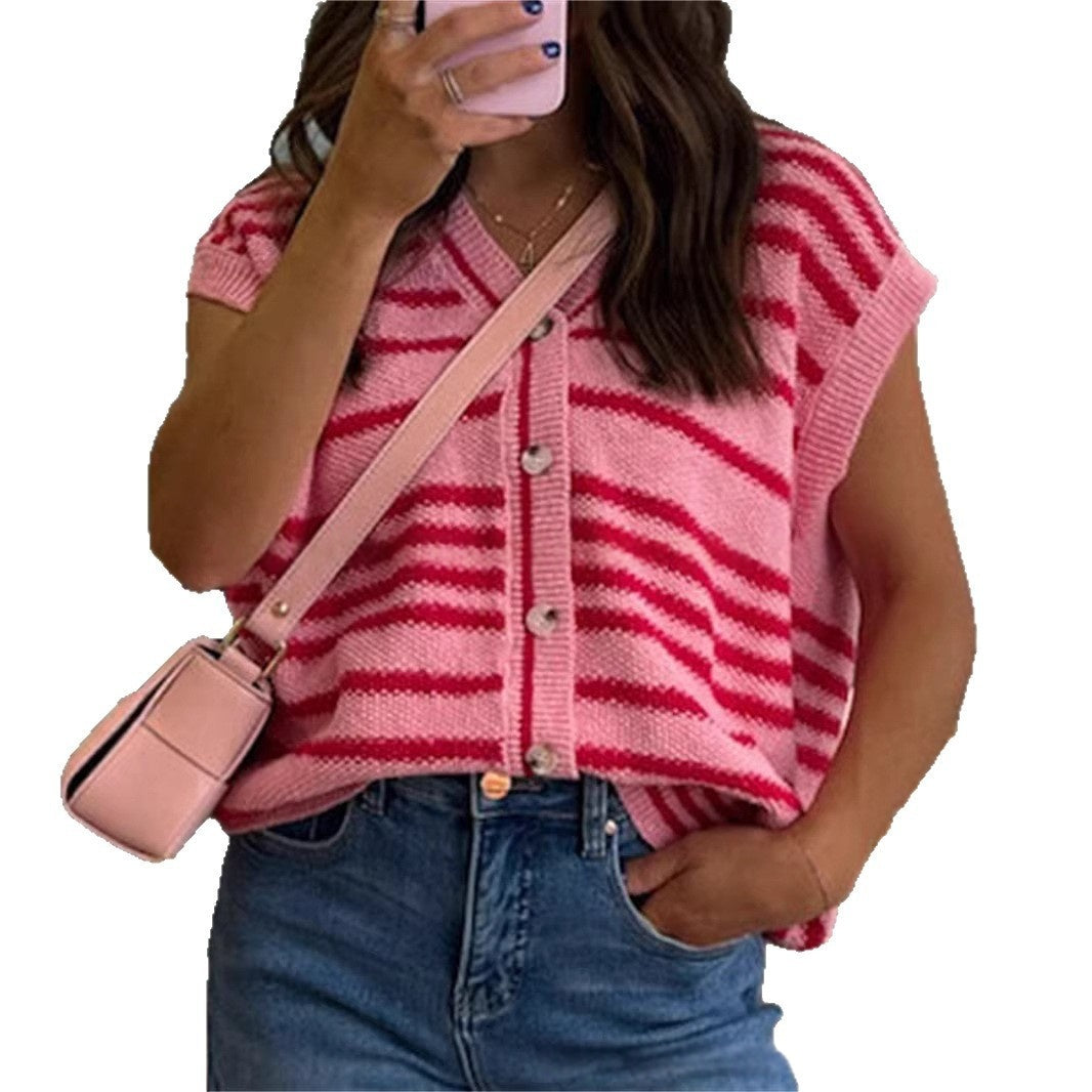 cardigan de tricô decote V