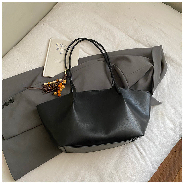 Bolsa de Ombro Feminina Retrô Casual, Grande Capacidade