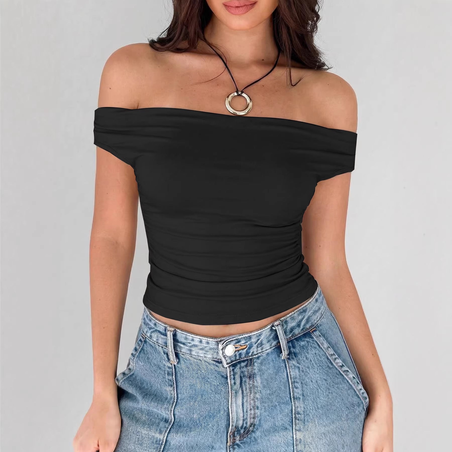 camiseta feminina ombro a ombro