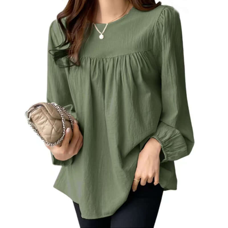 camisa feminina plus size gola redonda