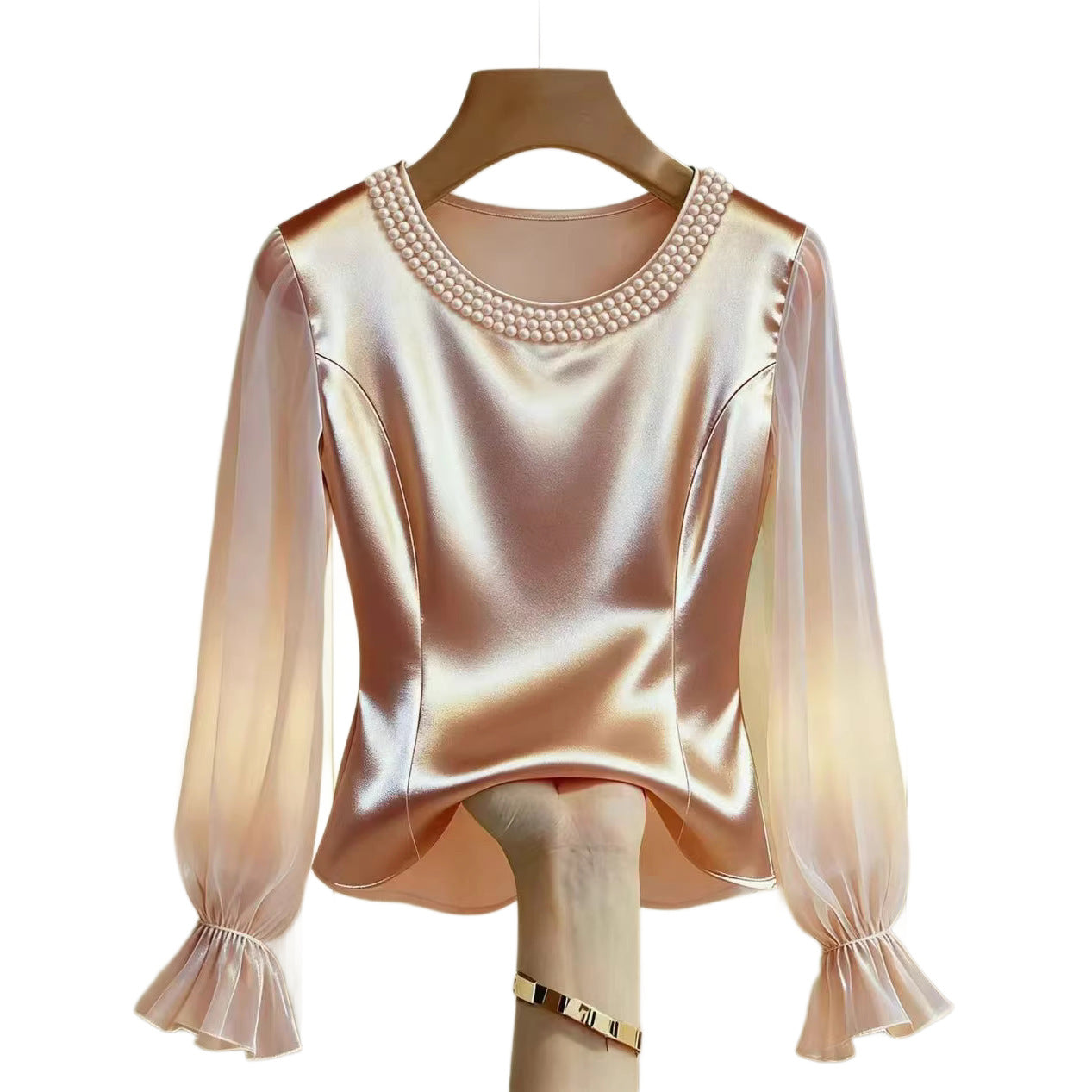 Blusa de Manga Longa Elegante, Chique e Fashion