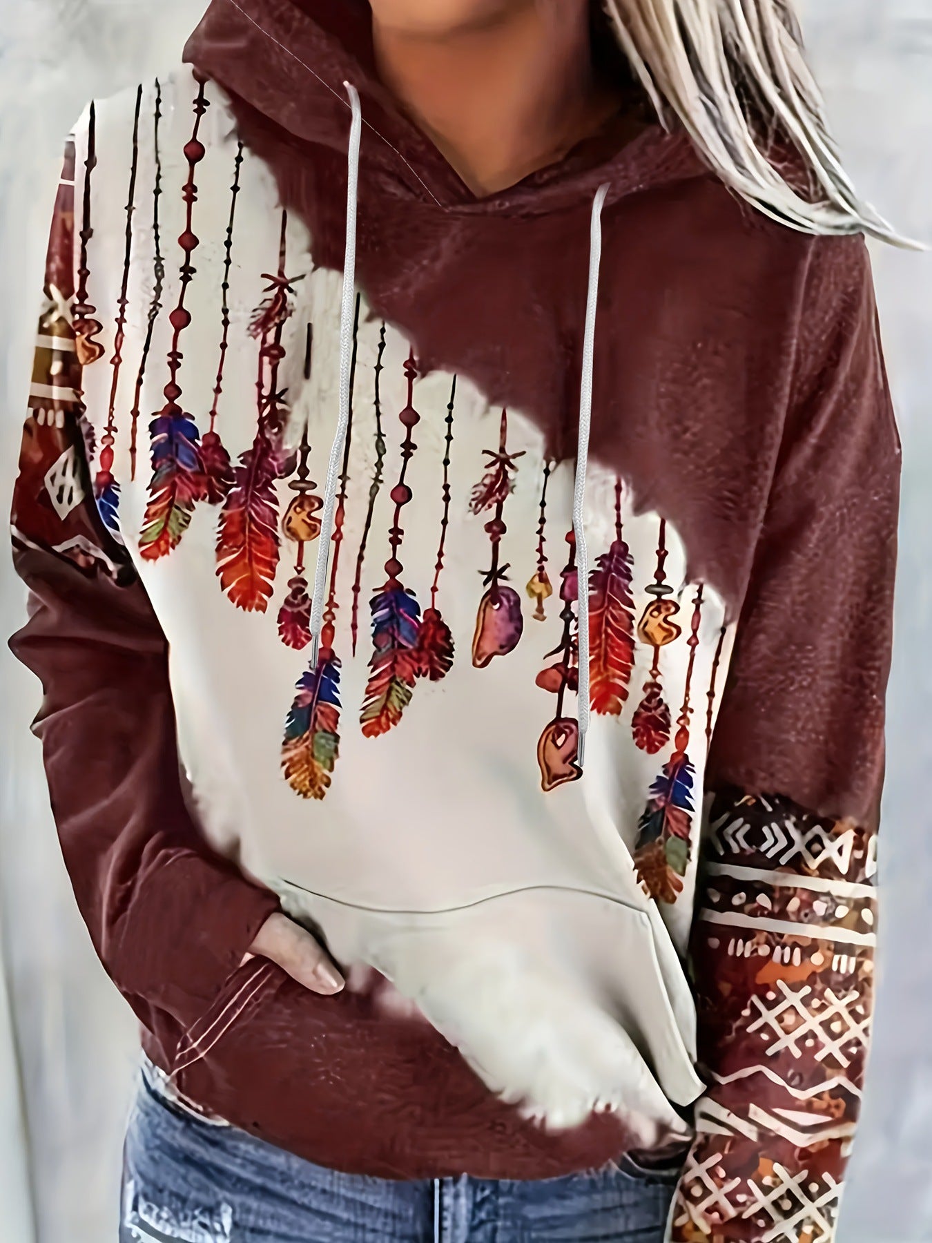 Hoodie Feminino Casual Streetwear com Estampa 3D