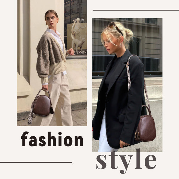 Bolsa Pequena Transversal Feminina com Alça e Alça Ajustável, Porta Celular com 2 Bolsos com Zíper Cor Café