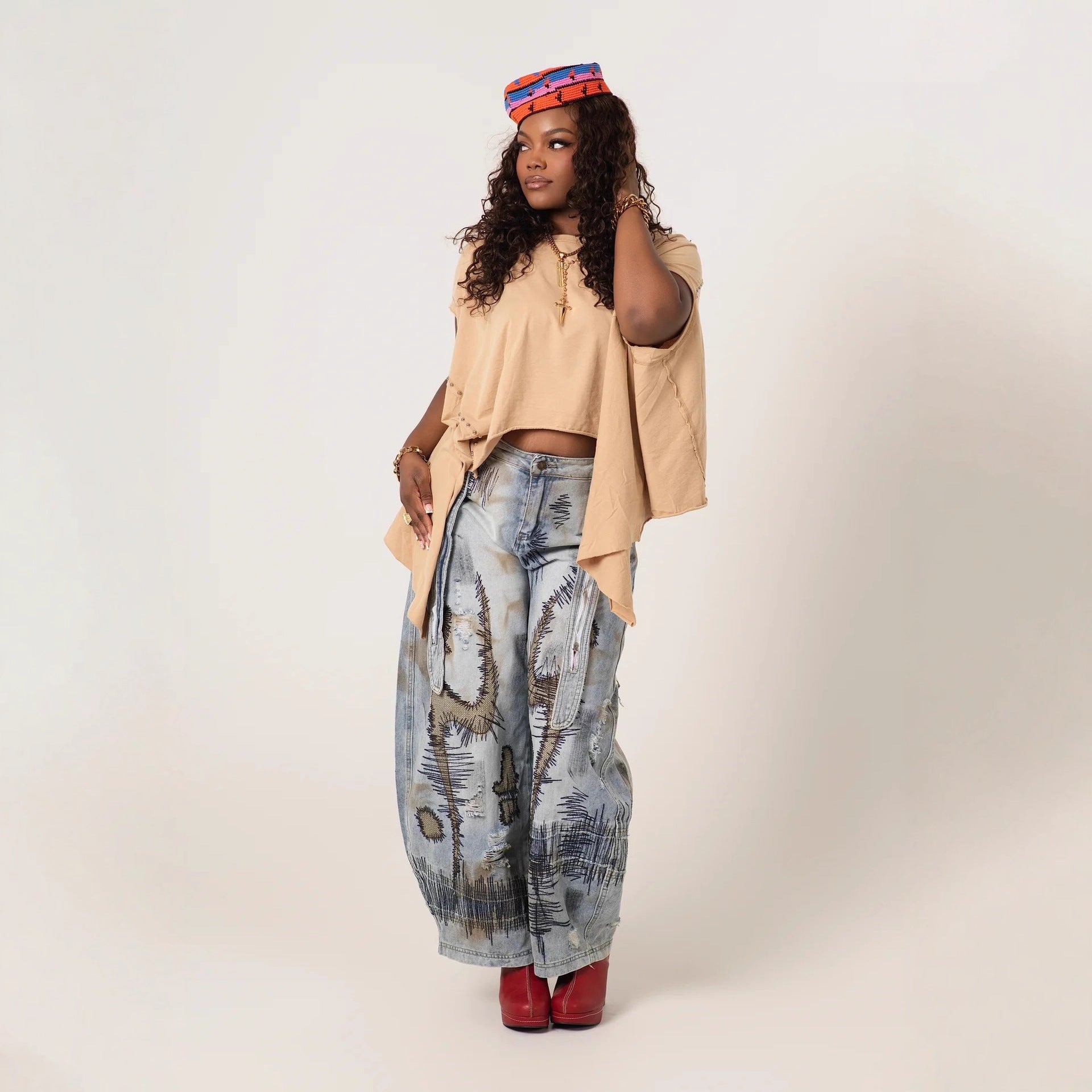Jeans Pantalona Bootcut com Lavagem Stone-Wash