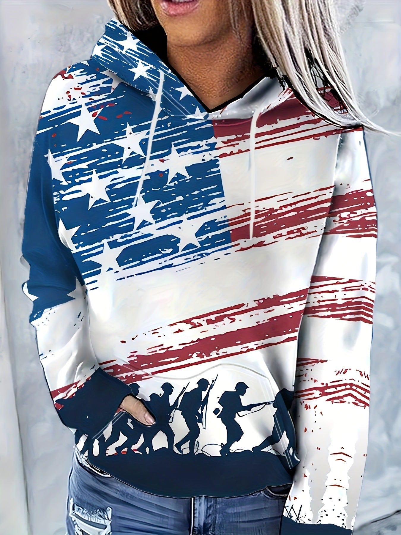 Hoodie Feminino Casual Streetwear com Estampa 3D