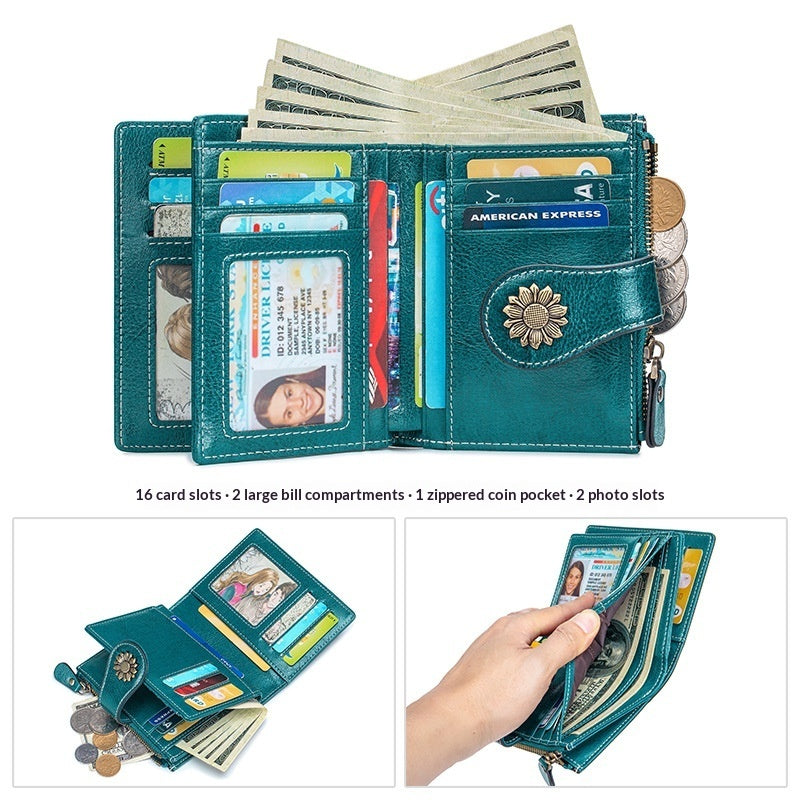 Porta-cartões Feminino Antifurto Multifuncional