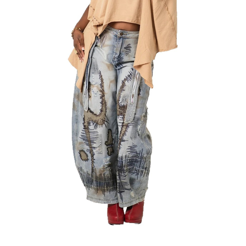 Jeans Pantalona Bootcut com Lavagem Stone-Wash