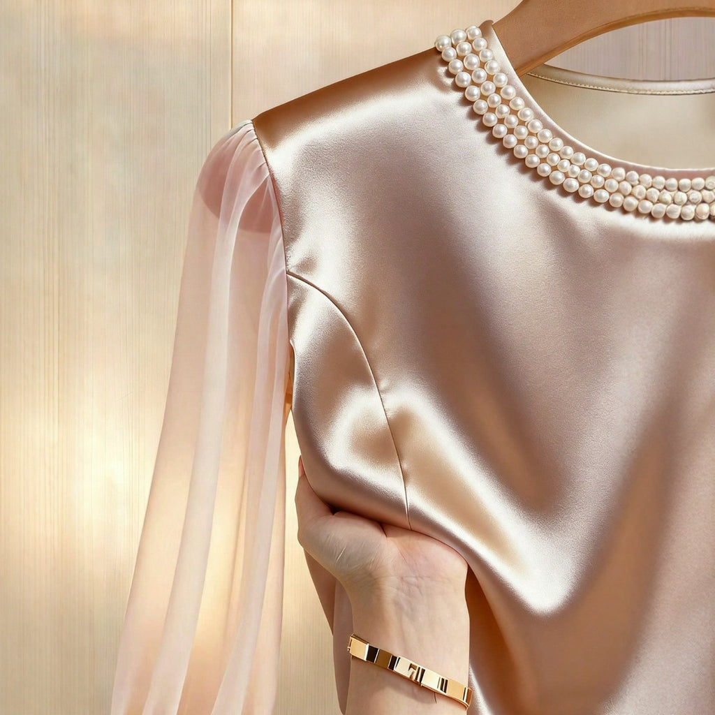 Blusa de Manga Longa Elegante, Chique e Fashion