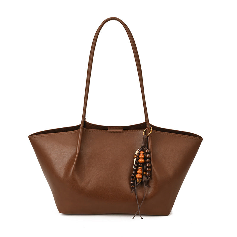 Bolsa de Ombro Feminina Retrô Casual, Grande Capacidade